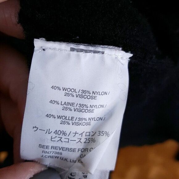 J CREW Womens Sweater Small Black Pullover VNeck Drop Shoulder Wool Blend - Picture 3 of 7